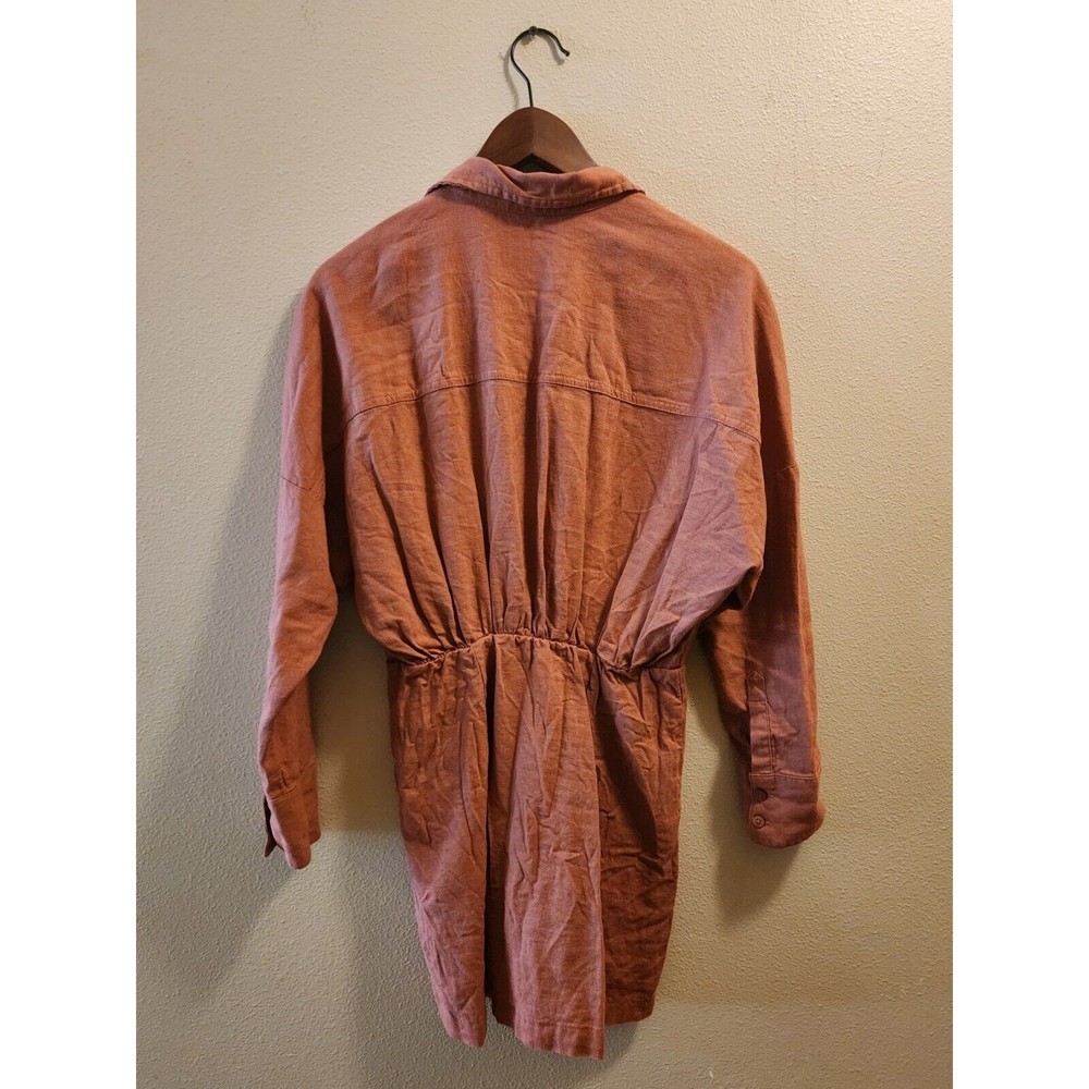 Abercrombie & Fitch Rust Colored Button Front Lin… - image 4